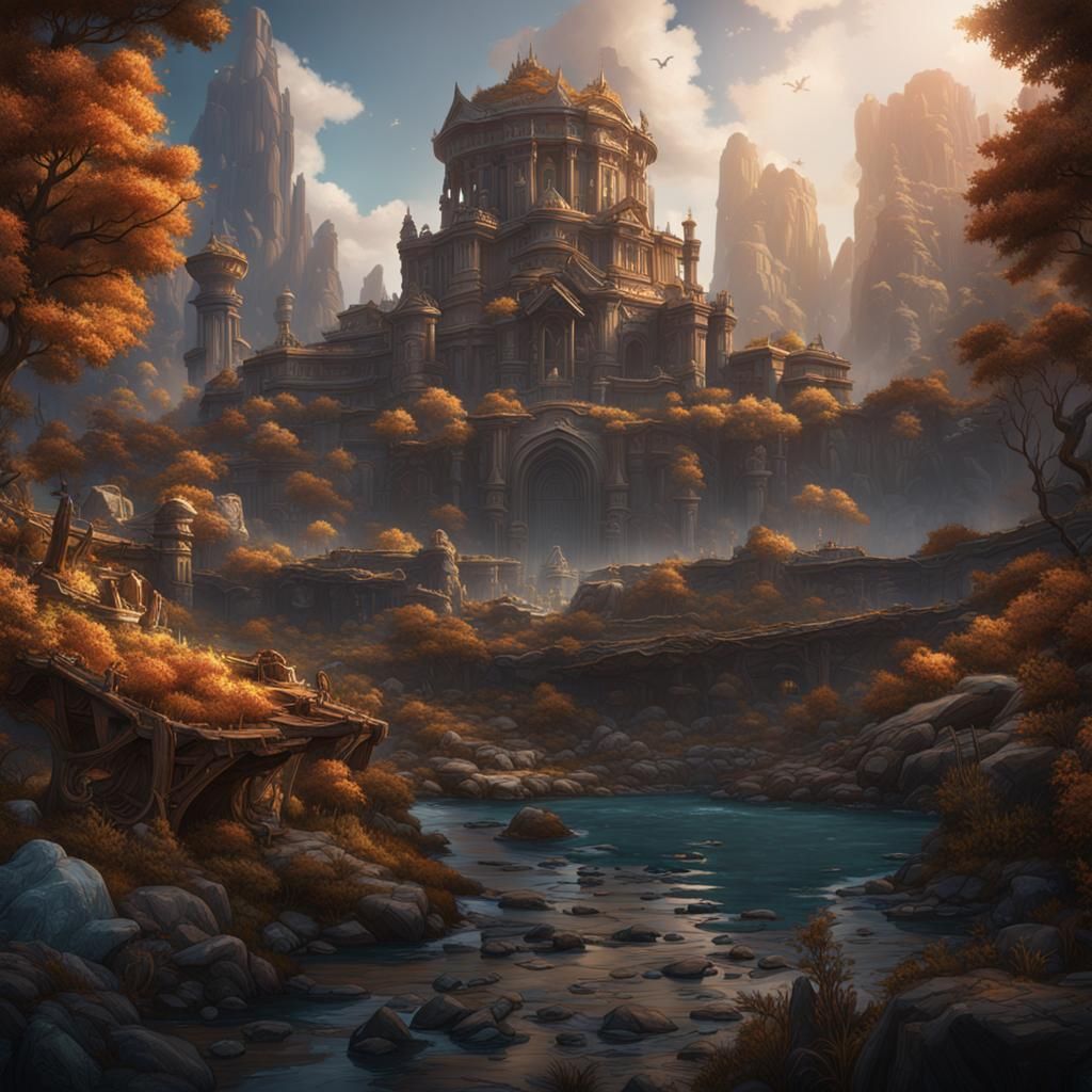 Fantastical Matte Painting in Deep Color