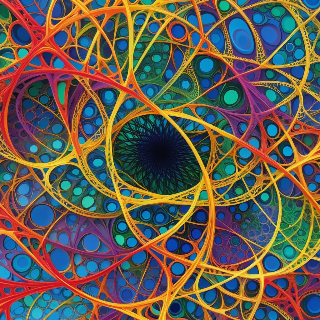 Intricate Abstract Spirograph Design with Fine Lines