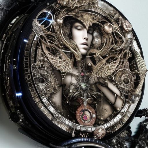 Clockwork Fairy Engine: a Hyperdetailed Dreamcore Photograph