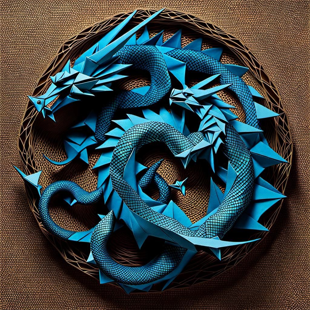 Origami Dragon Mandela