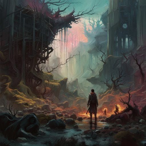 Dramatic Forest of Death Fine Art Painting