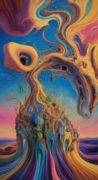 Surreal Nonsense Figure in Salvador Dali Style