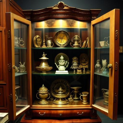 Creepy Curio Cabinet of Strange Knickknacks