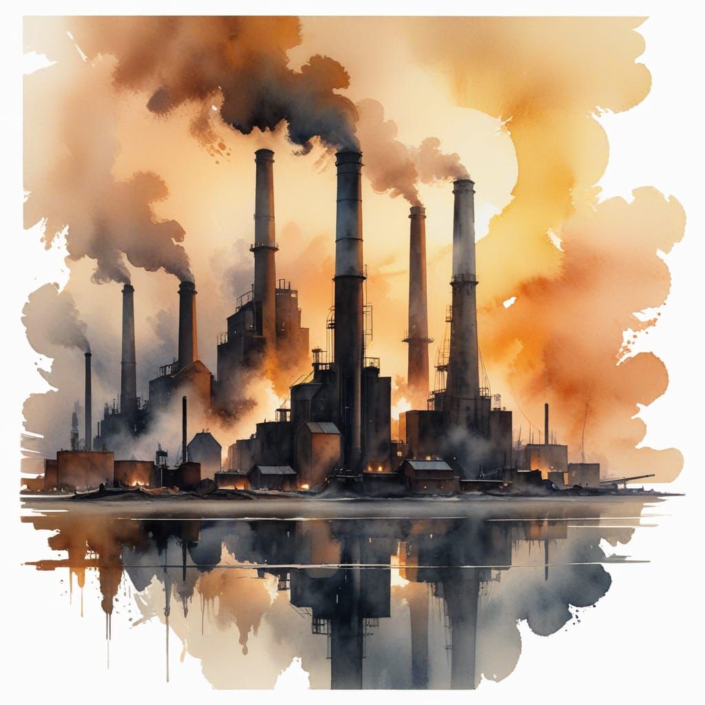 Industrial Dawn: Soft Light on Iron Skies