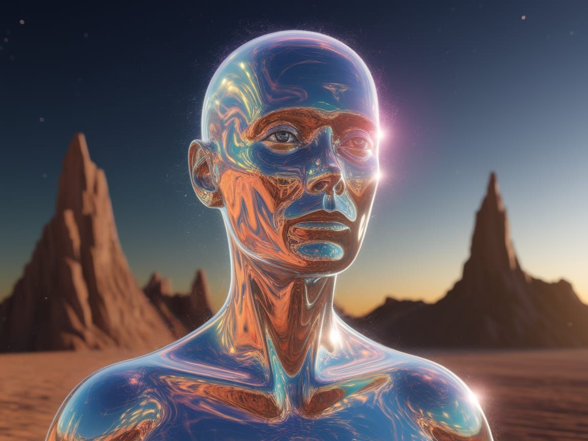 Liminal Surrealism: Fantasy Sci-Fi Oil Painting