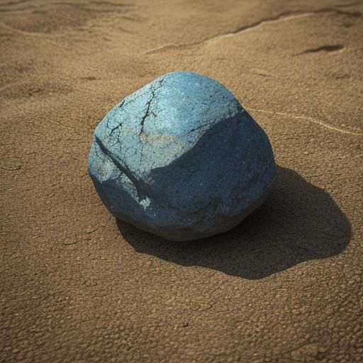 Granite Rock in Golden Hour: An Oil Painting