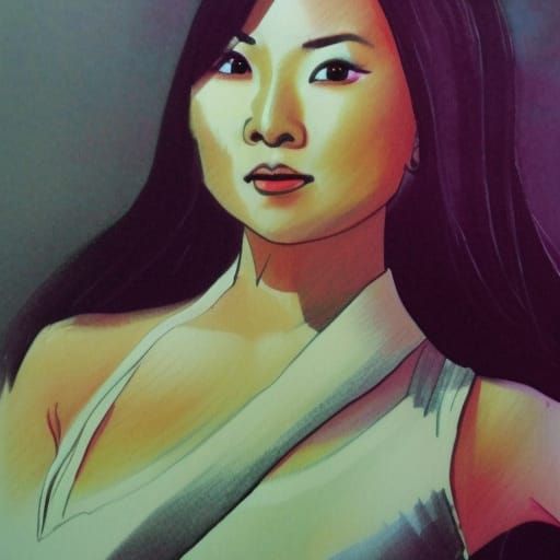 Miss America: A Bill Sienkiewicz-Style Pencil Sketch