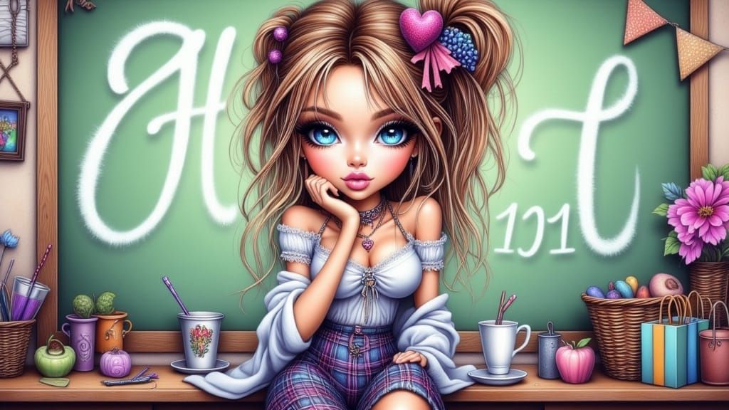 <lora:Hand Drawn Bohemian:1.0> <lora:Whimsical:1.0> 

A Vibr...