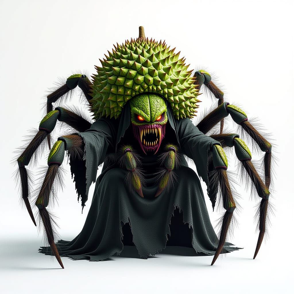 Terrifying Tarantula Durian Mutant in Horror Style