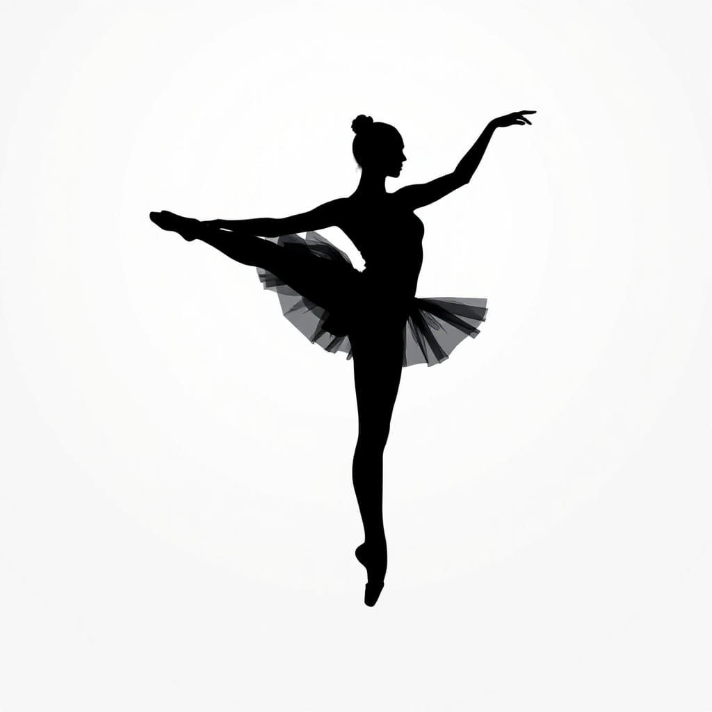 Spinning Dancer Silhouette in Ambiguous Rotation