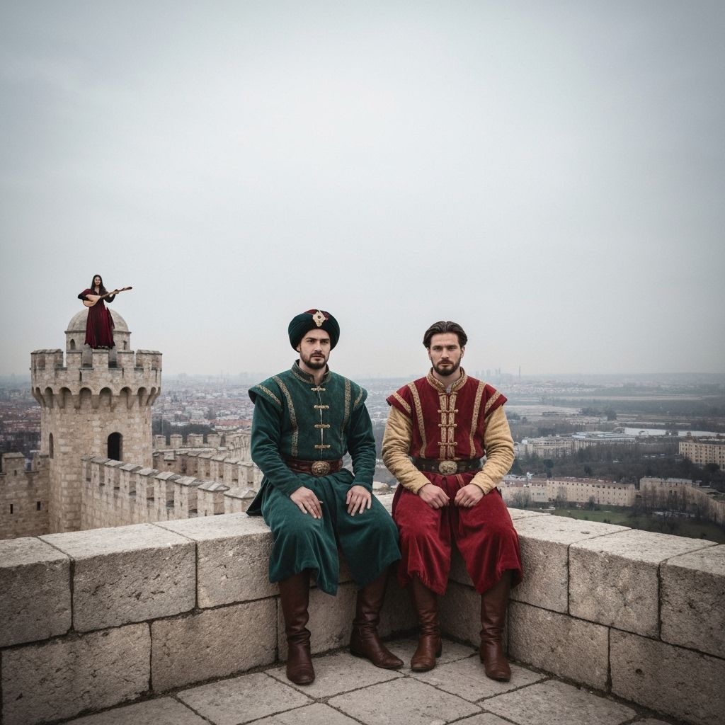 Medieval Princes on Constantinople Walls, Byzantine Era