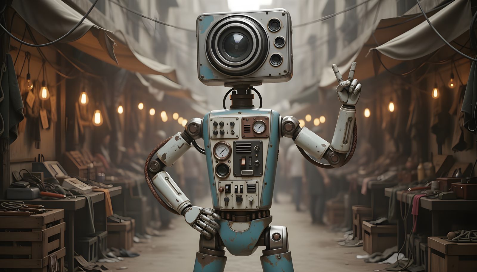 Retro-Futuristic Robot Character Study