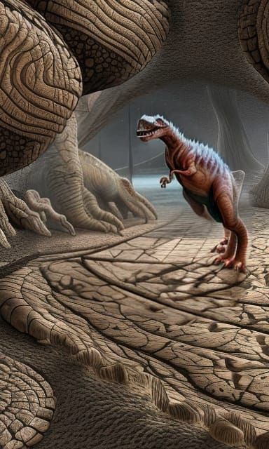 Detailed Dinosaur Concept Art in 8K Resolution