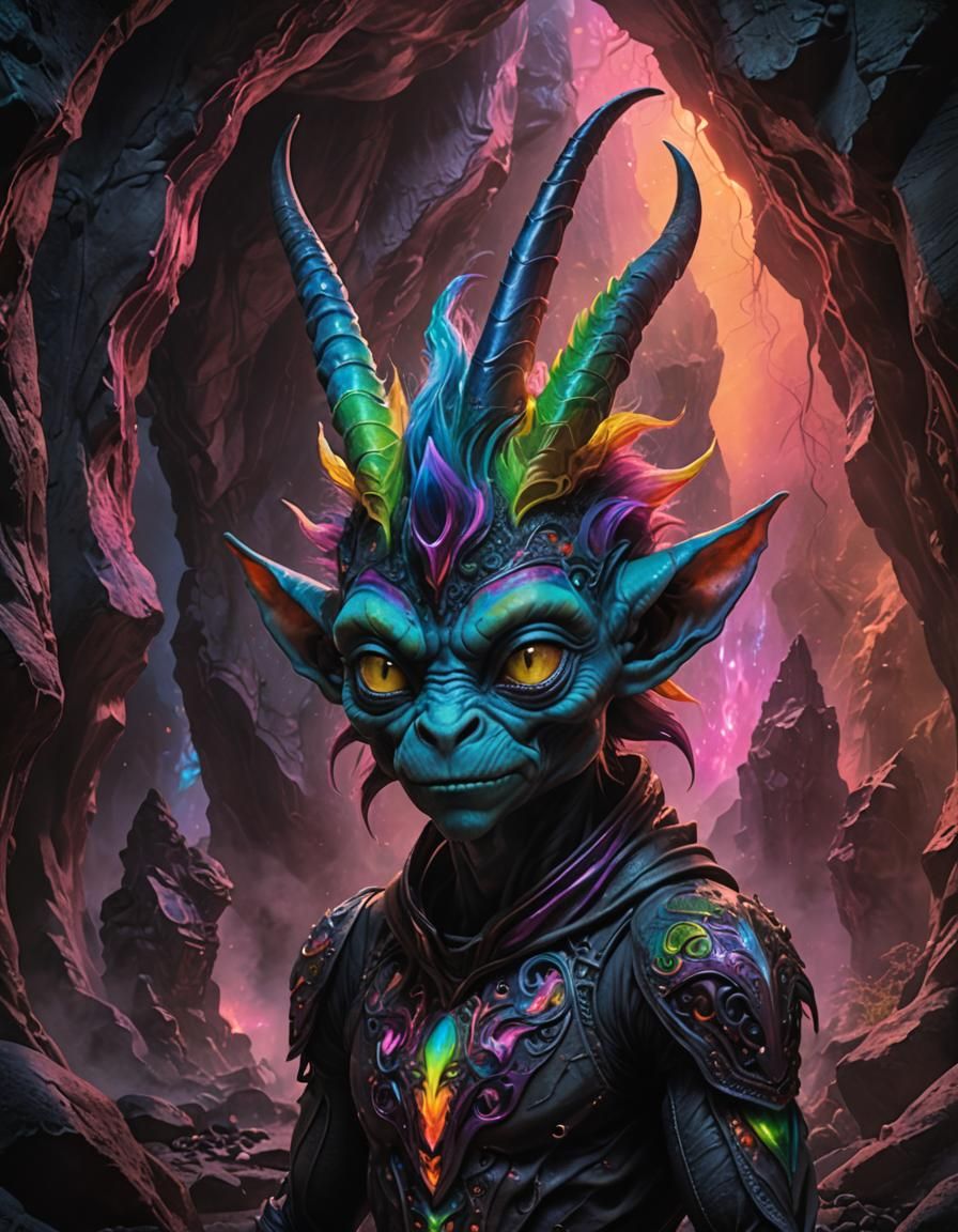 Goblin alien resplendent in all it's glorious self