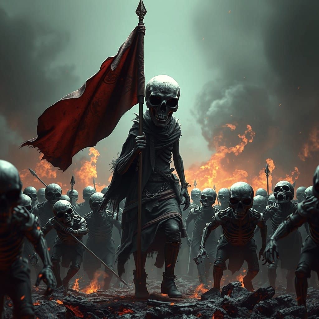 Cyberpunk Horror Leader Rides from Hell with Army of Undead