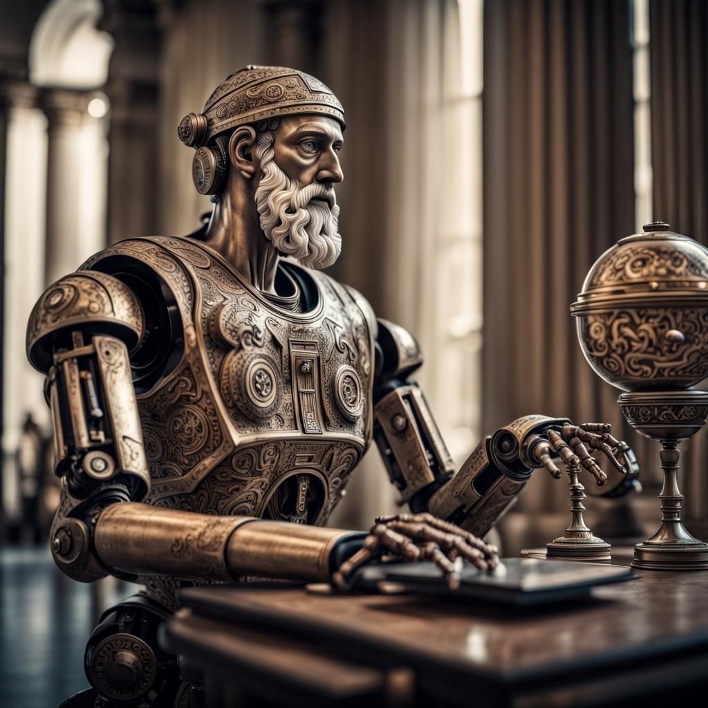 Ai clone robot of Pythagoras. v.02