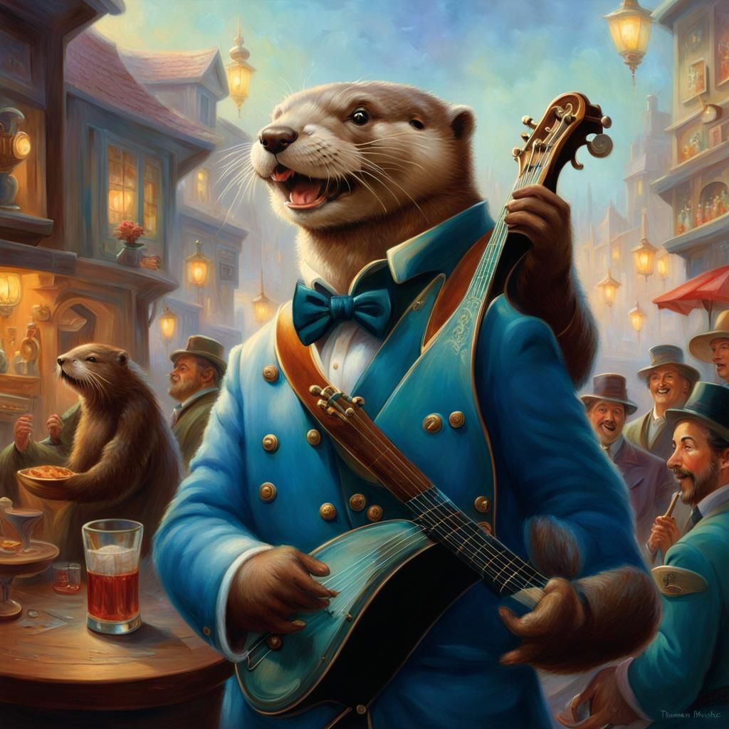 Laughing Otter's Mandolin Serenade in Ethereal Bar