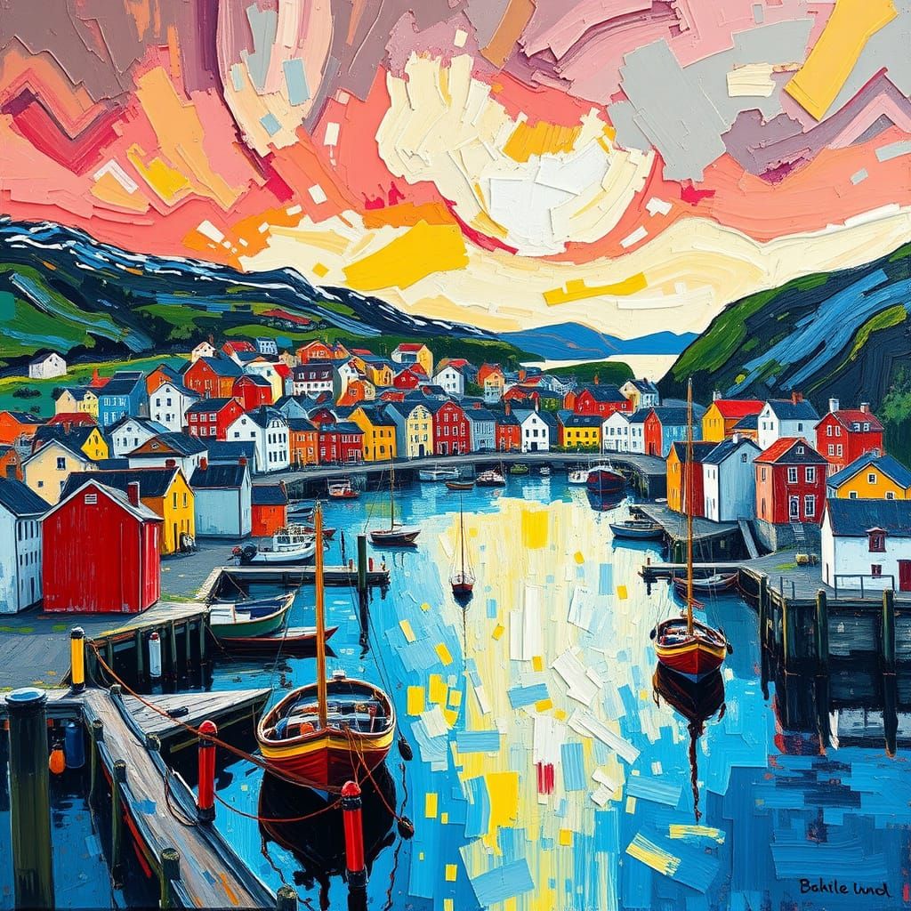 Torshavn Harbour in Nordic Light