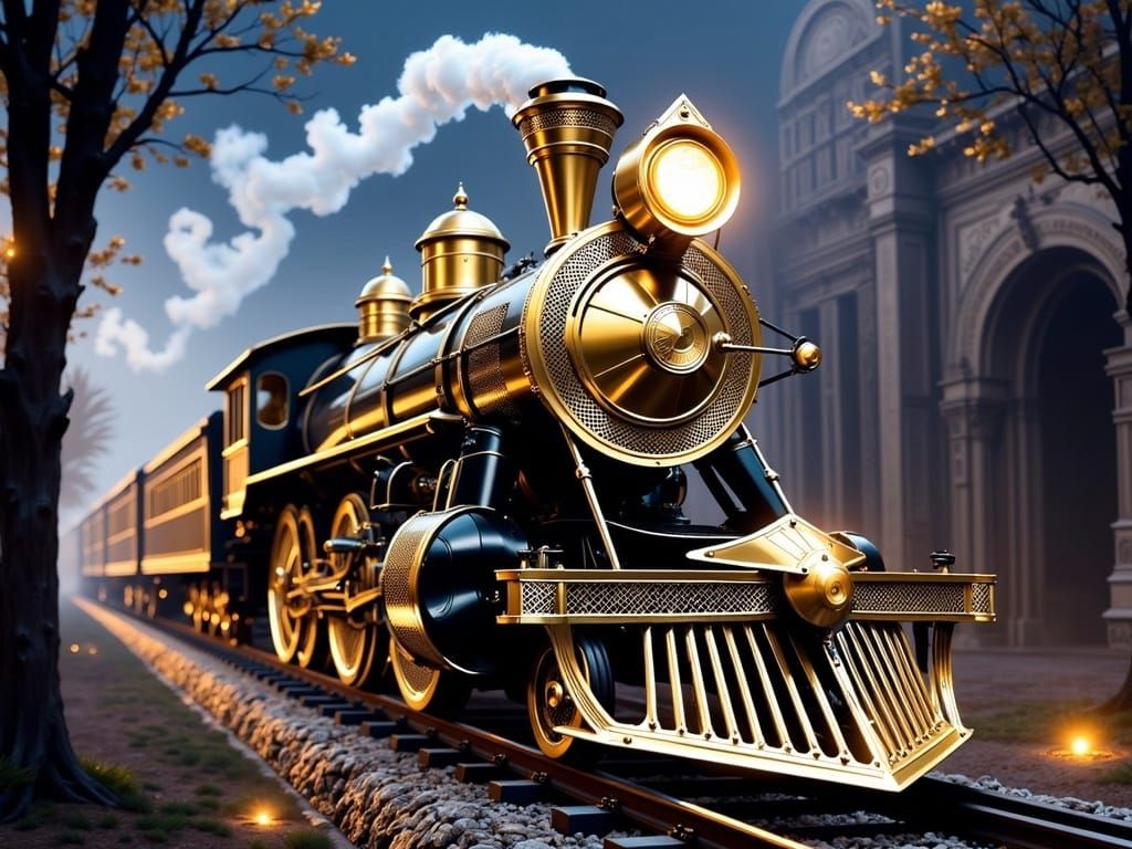 Enchanted Railway in Whimsical Detail