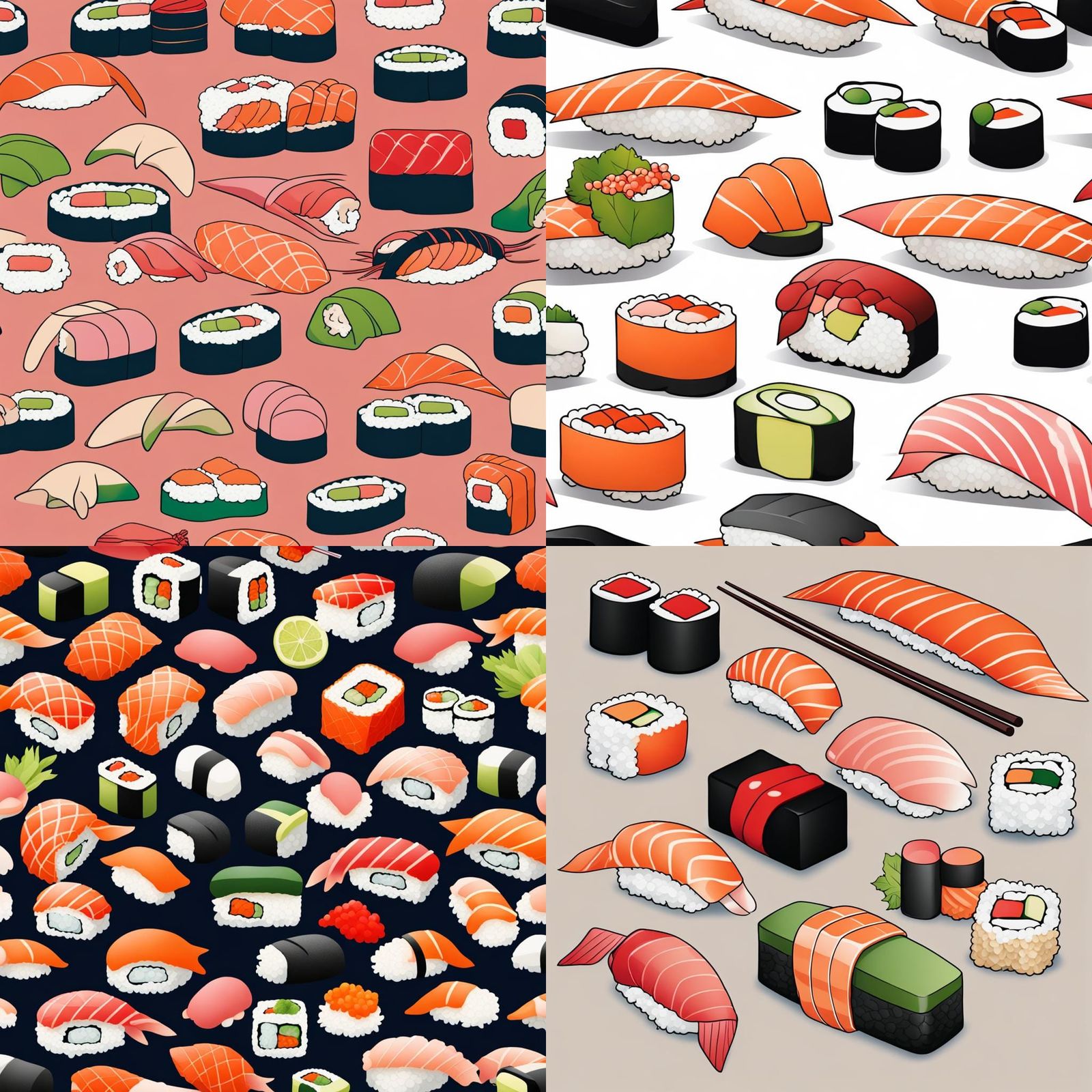 Delicious Sushi Platter Close Up