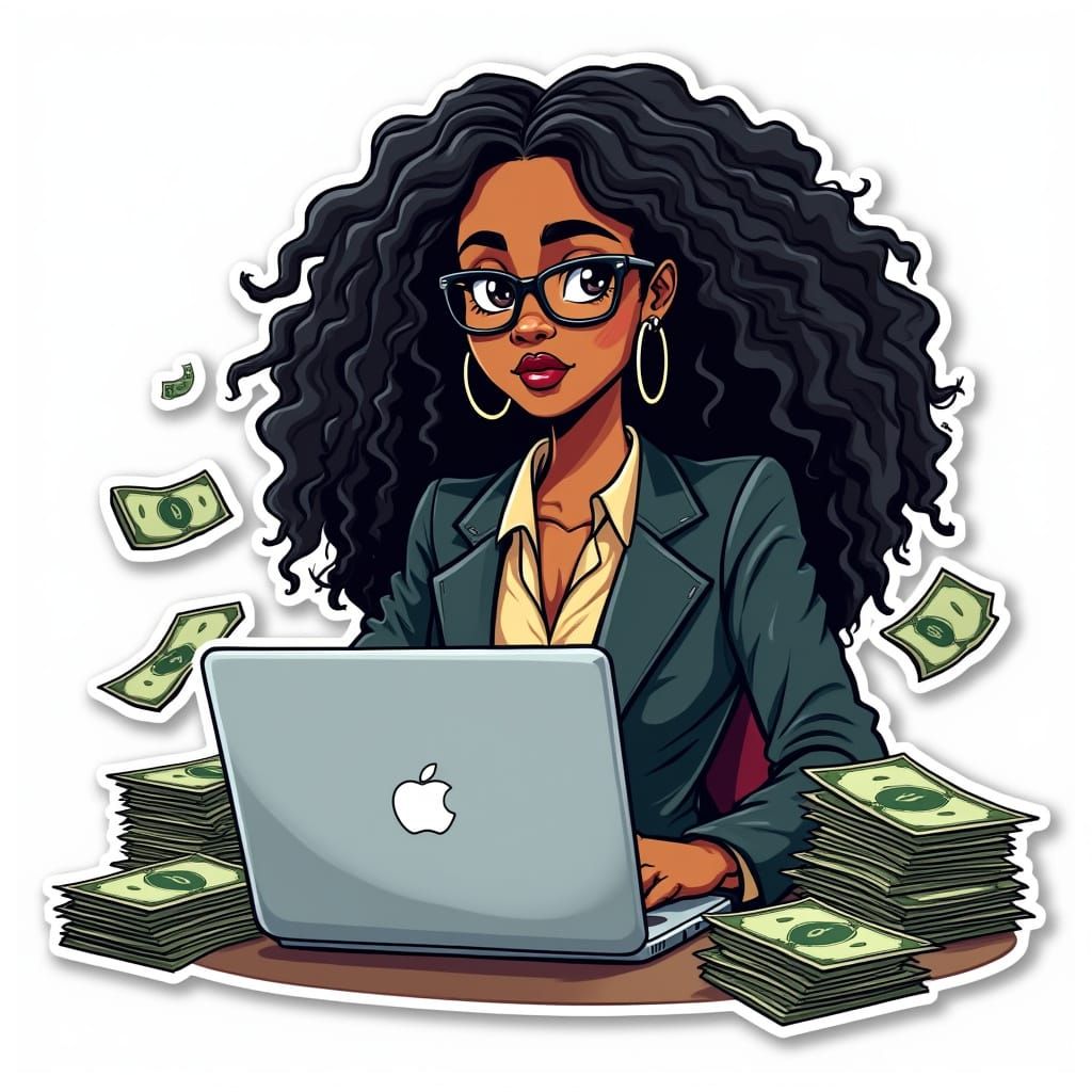 Confident Black Woman in Business Powerhouse Pose