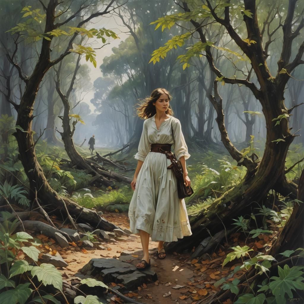 Ethereal Journey: Oil Painting of Nameless Desire