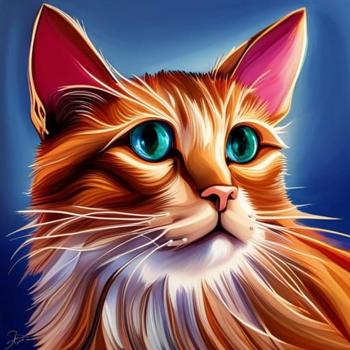 Gemstone Cat with Gold and Precious Gems