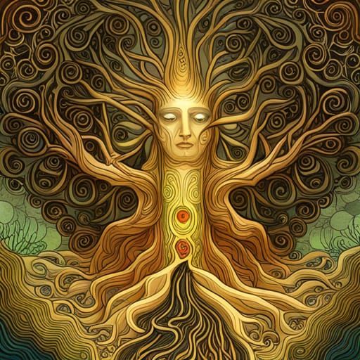 Tree of Life: Detailed Digital Art in 8K