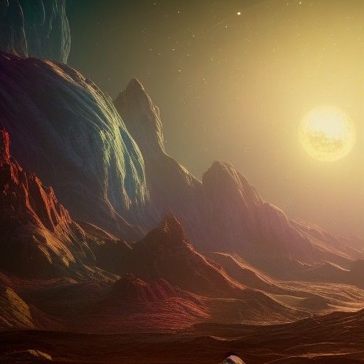 Detailed Space Planets Matte Painting in 8K