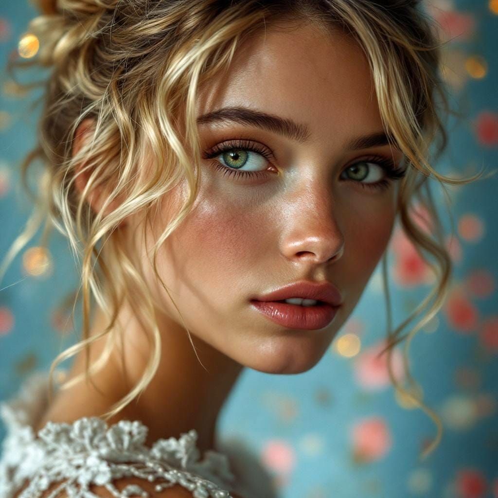 Striking Portrait of a Sassy Woman in Oil Painting Style