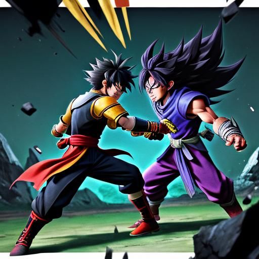 battle between Goku Black and Kiryu Setsuna underground comi...
