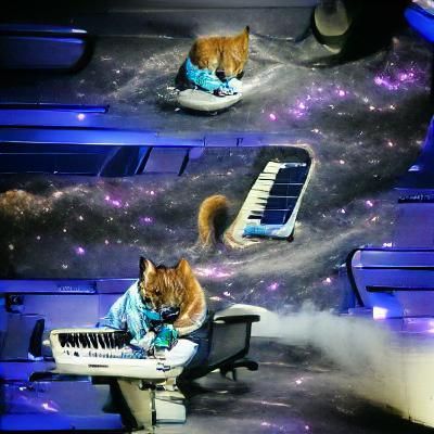 Astronaut Cat on Alien Planet