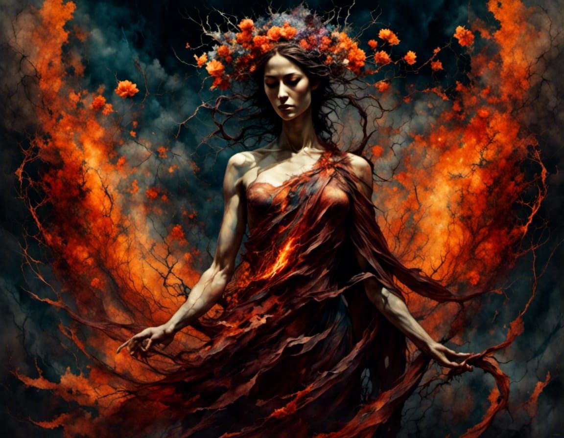 Persephone Meets Hades in Radiant Underworld Scene