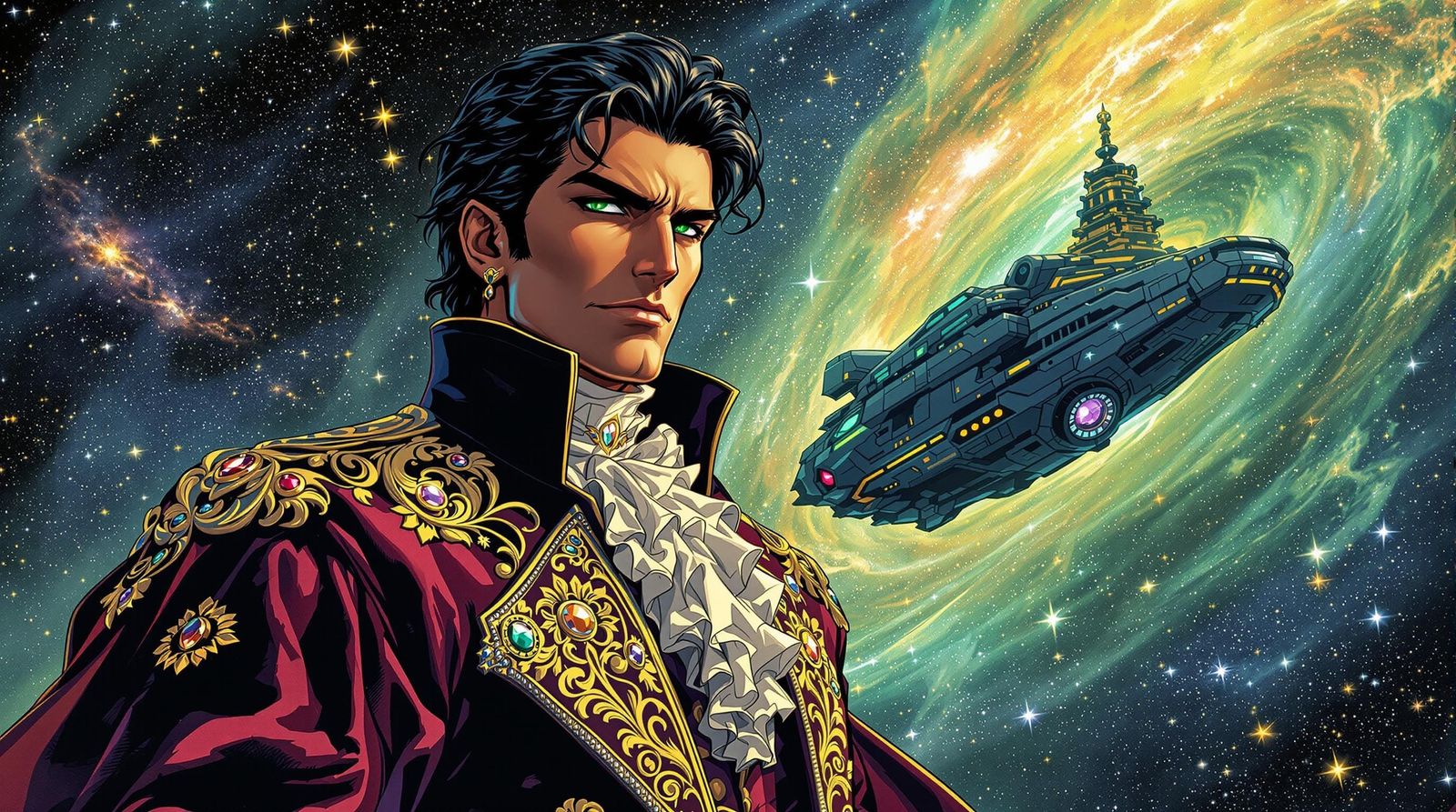 Merchant Prince in Retro-Futuristic Galaxy