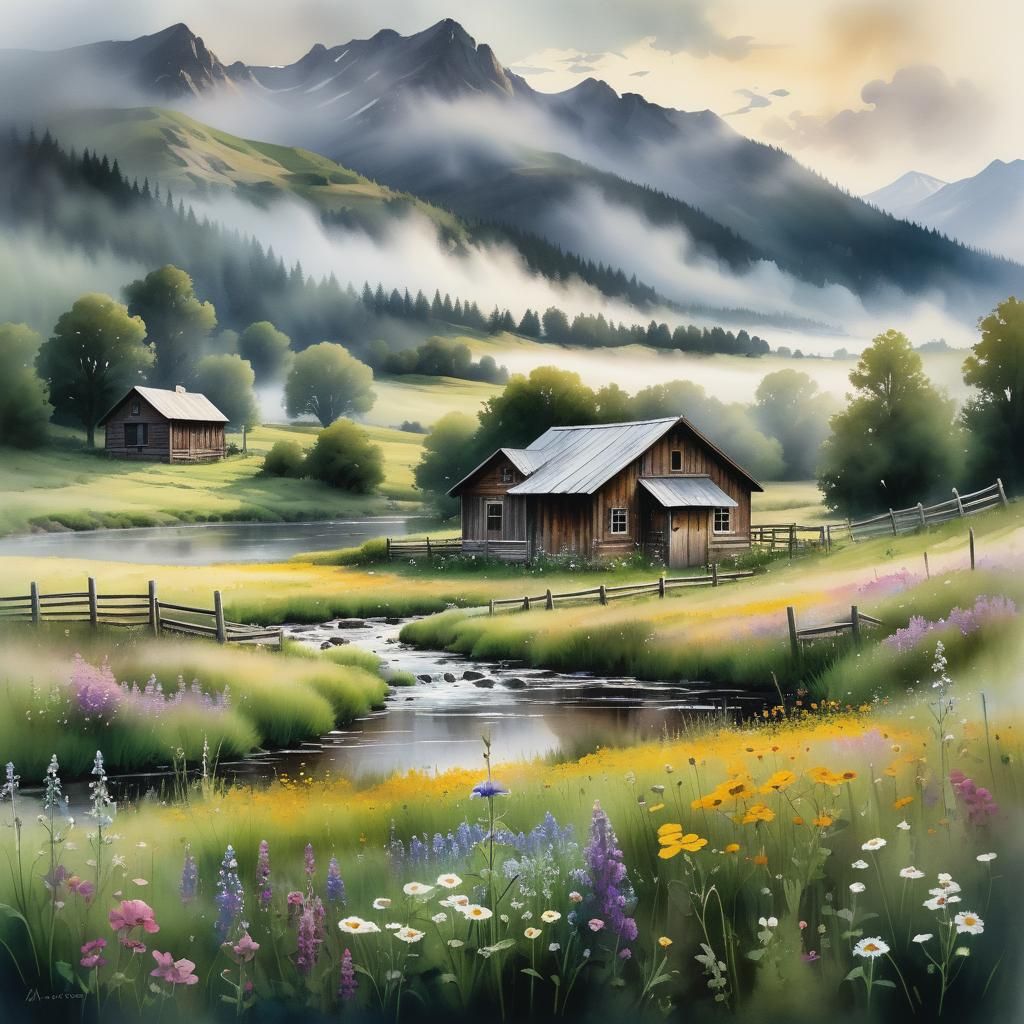Easy positive landscape scenery