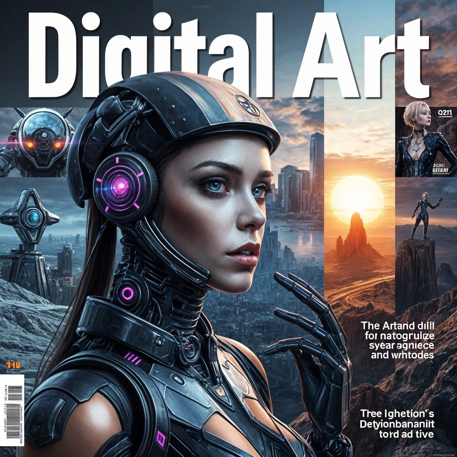Magazine Cover Featuring Digital AI Art