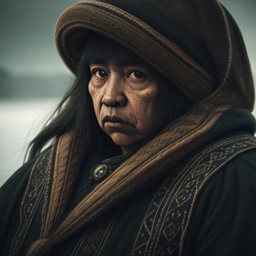 Hyperrealistic Walrus Woman Portrait