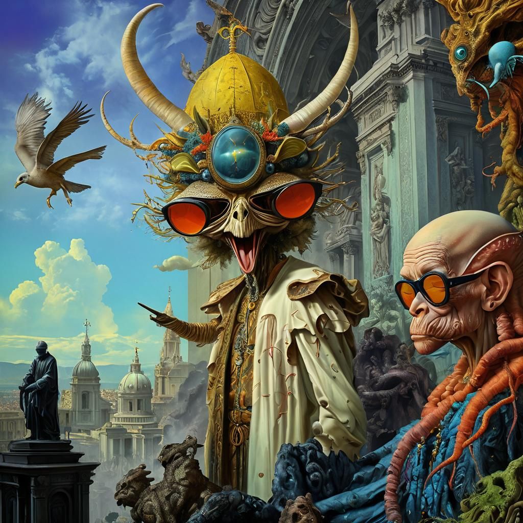 Surreal Vatican Fantasy Art: Digital Painting