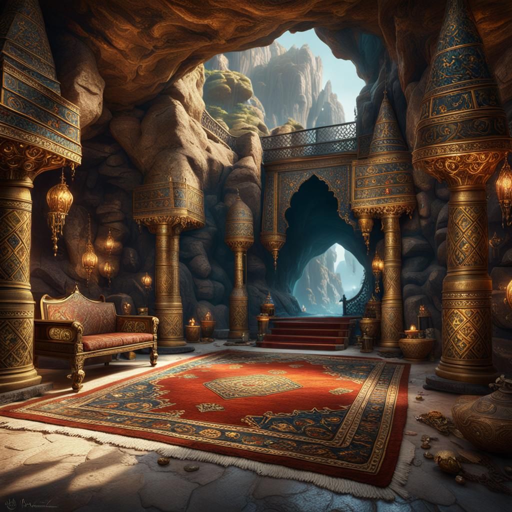 Ali Baba's Treasure Cave with Magic Carpet