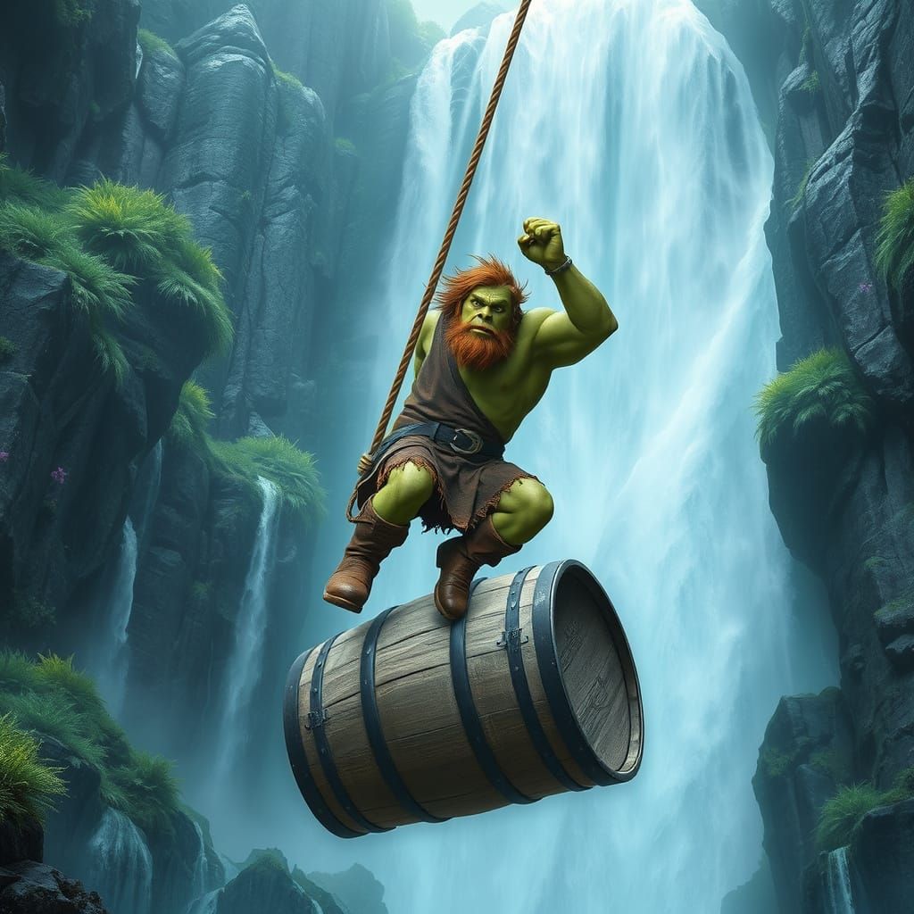 Over the falls on a barrel