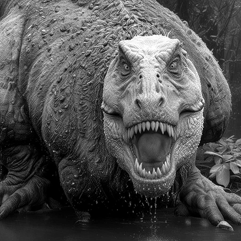 Ultrarealistic T. Rex in Primal Intensity