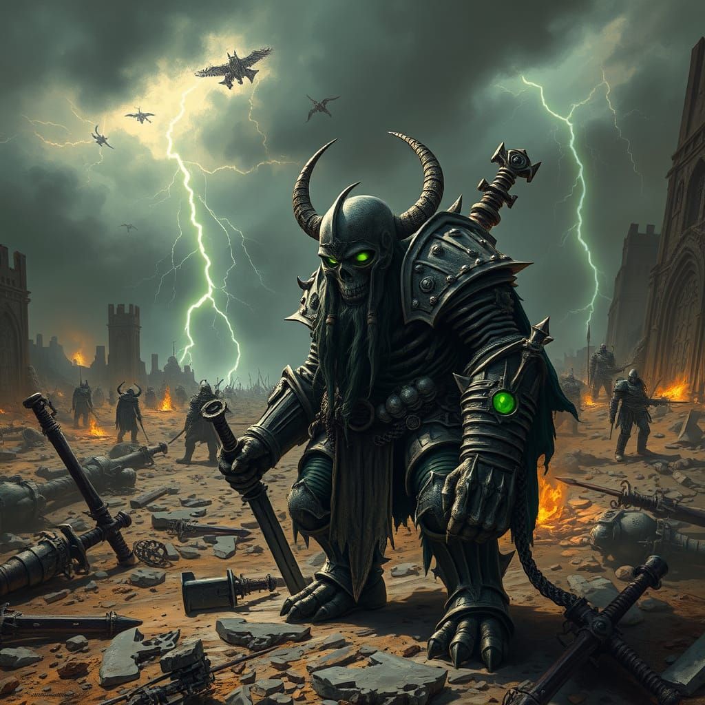 Spectral Dwarf Knight on Ancient Battlefield