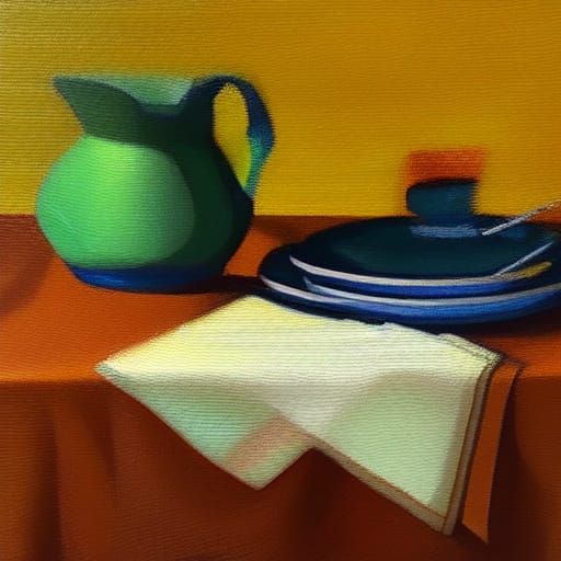 Oil painting style 🍶