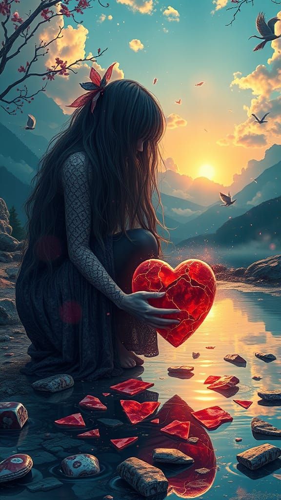 Trying to Pick up the Pieces of  Her Broken Heart 💔🥹