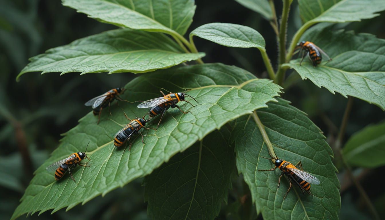 Vibrant Leaf Ecosystem in Hyper-Realistic Style