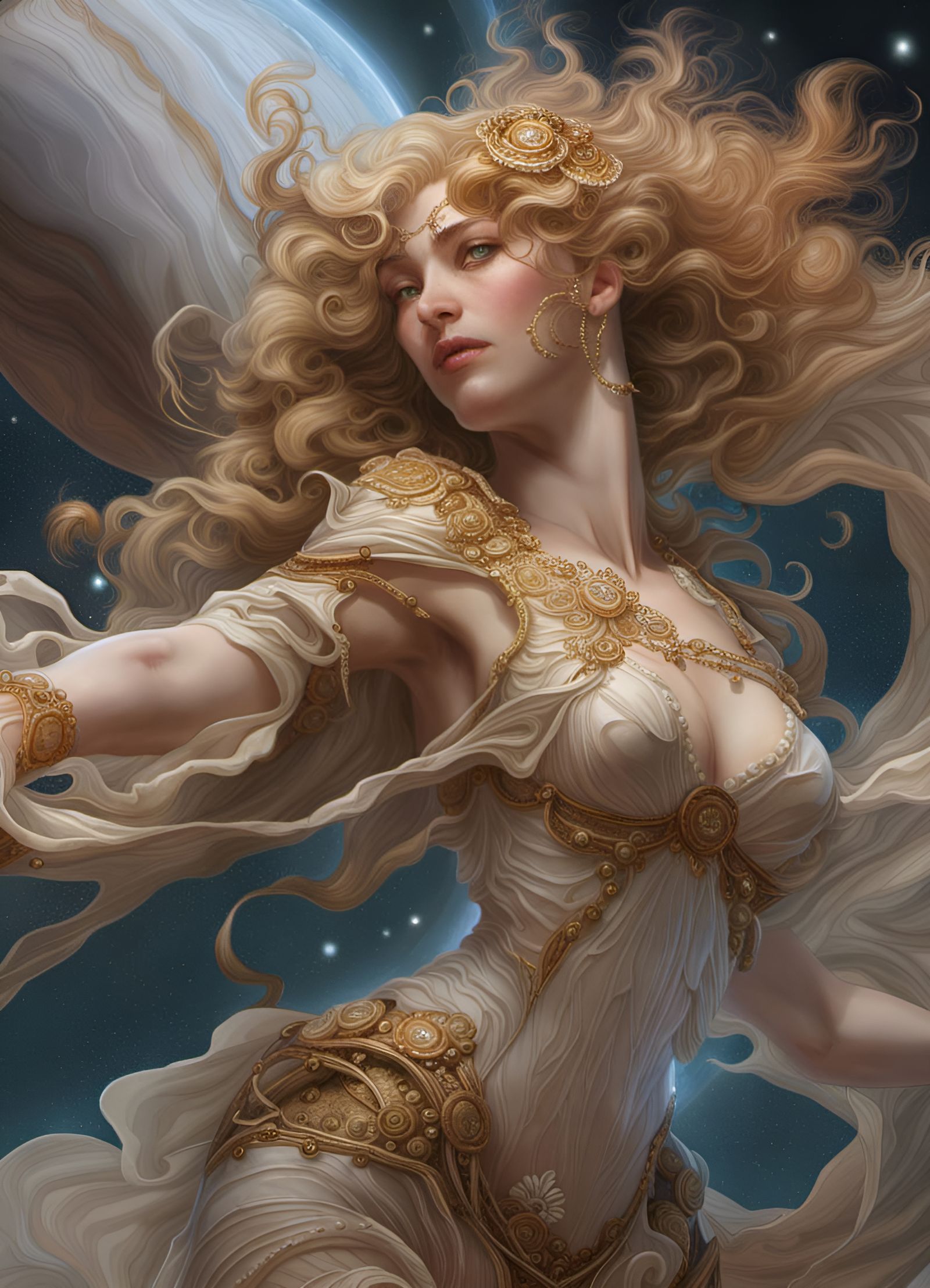 Intricate Rococo Jupiter Off-gassing in Hyperdetailed Close-...