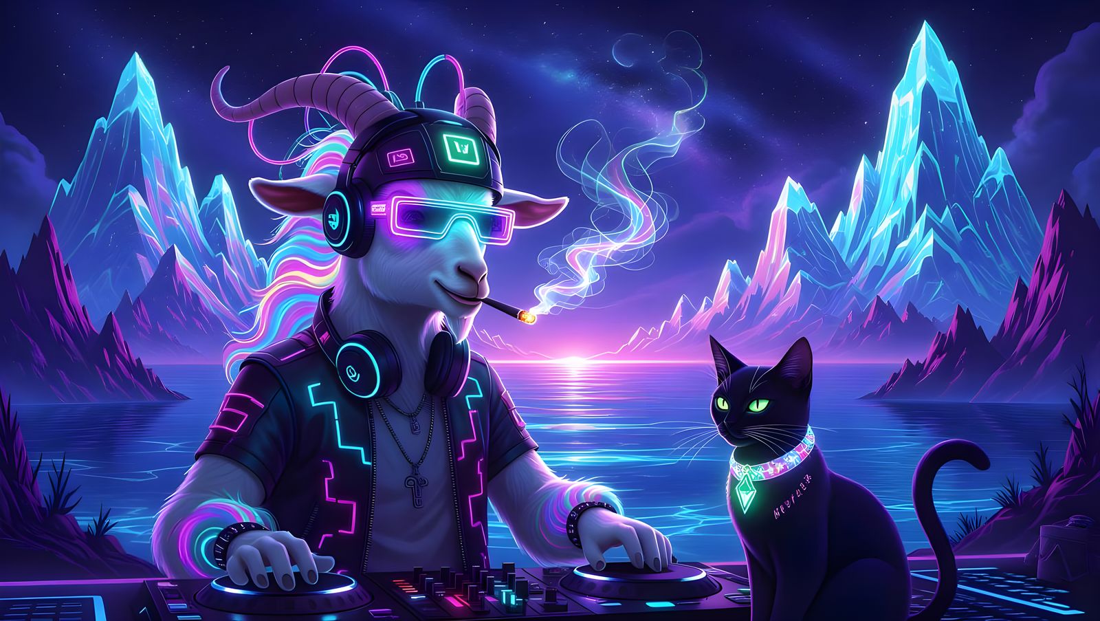 Surreal Psychedelic Alien Rave in Outer Space