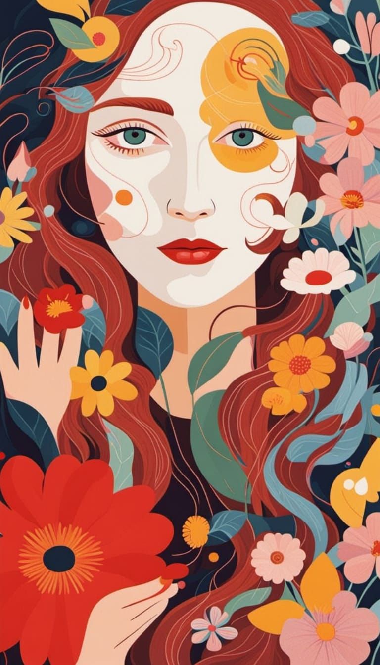 Kandinsky style woman