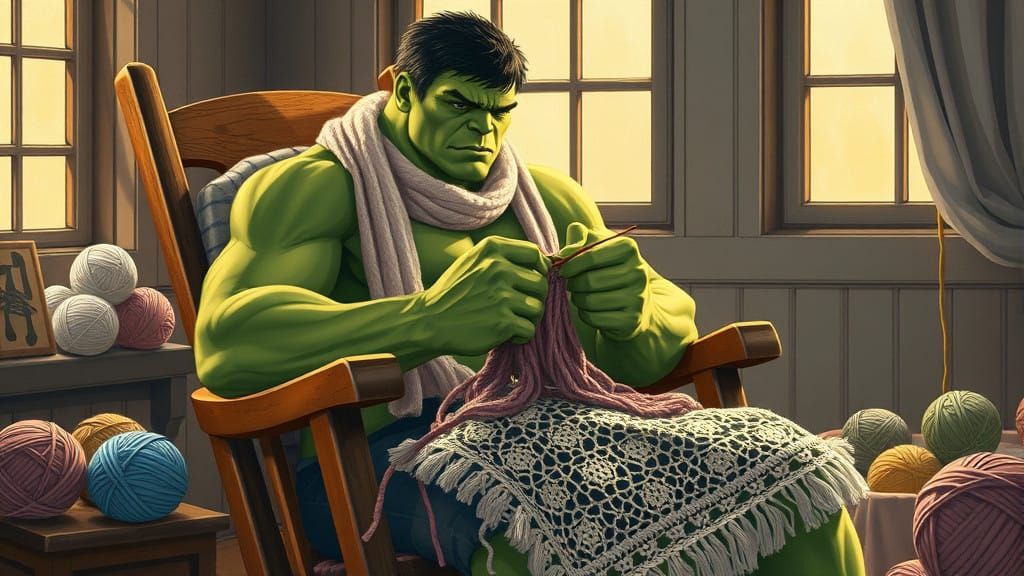 The Incredible Hulk Knits in Serene Splendor