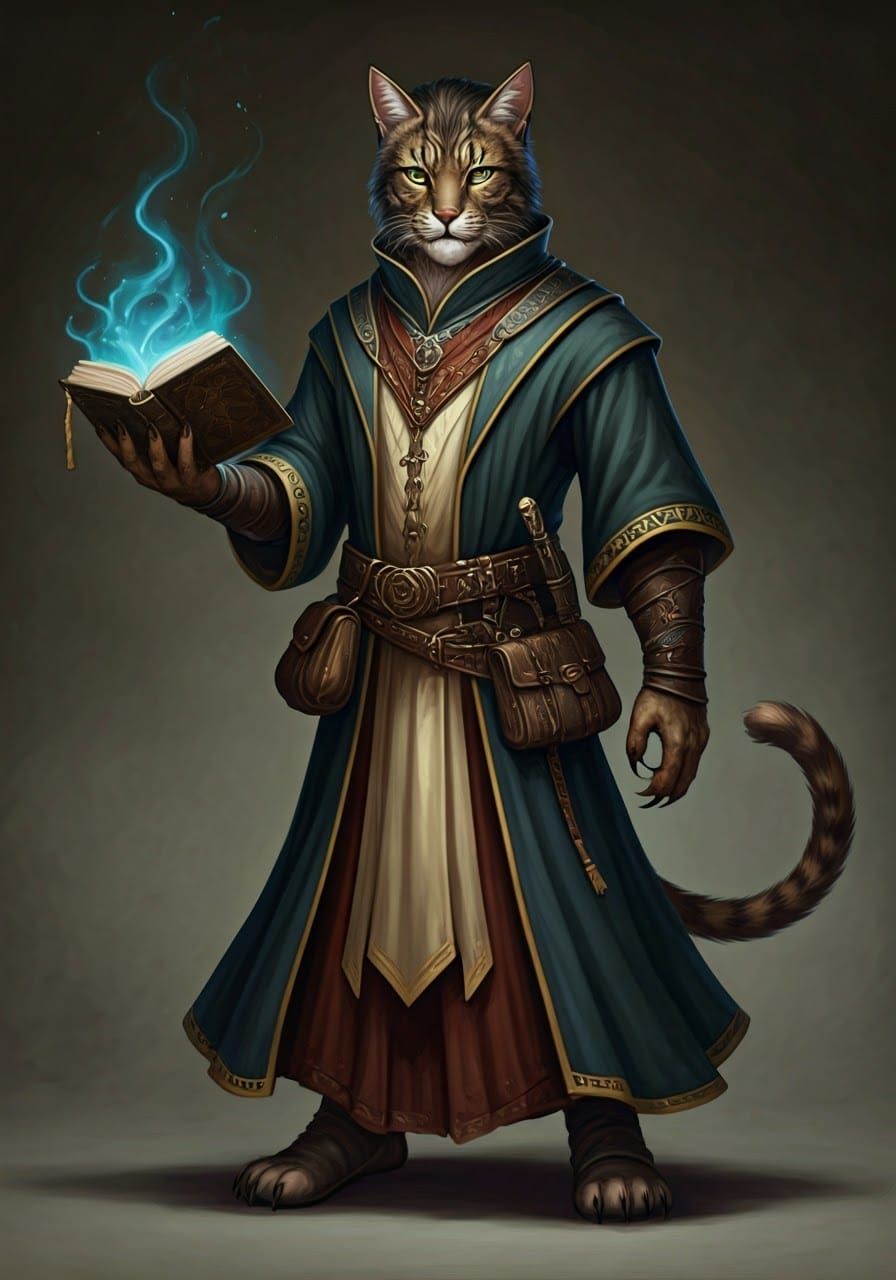 Catfolk Thaumaturge with Tome Implement